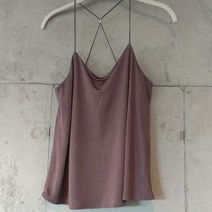 Express Silky Rich Gray Tank Top
